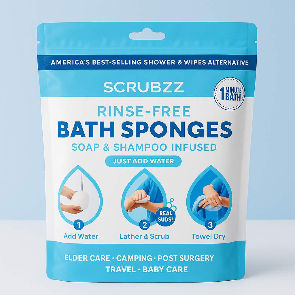 Rinse-Free Bath Sponges